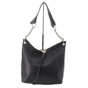Jimmy Choo Raven Black Leather Hobo Shoulder Bag